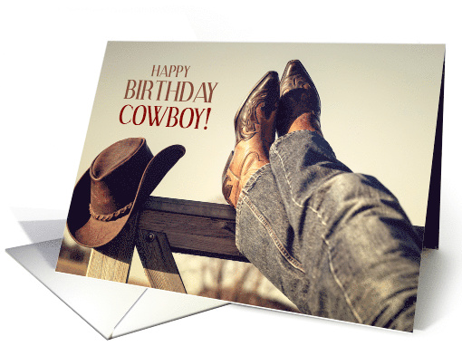 Western Cowboy Themed Birthday with Country Style card (1846128)