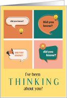 Thinking of You Humor Speech Bubbles card