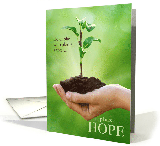 Arbor Day Planting a Tree Plants Hope card (1871446)