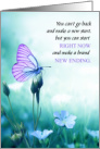 Recovery Encouragment 12 Step Butterfly Meadow card