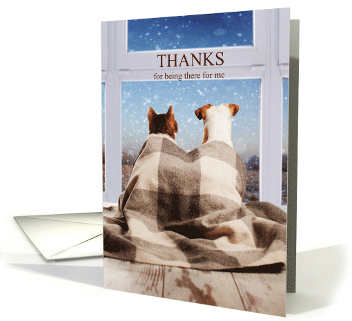 Thank You for Being There Cute Cat and Dog card (1882820)
