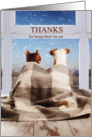 Thank You for Being There Cute Cat and Dog card