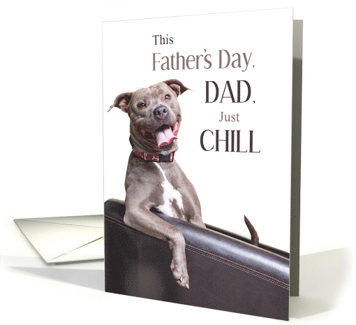 Father's Day Staffordshire Pit Bull Dog Dad card (1889078)