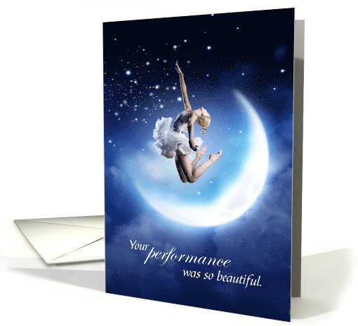Dance Performance Congratulations Ballerina and Moon card (1891516)