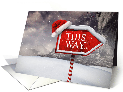 Christmas North Pole Sign in Winter Snow card (1892900)