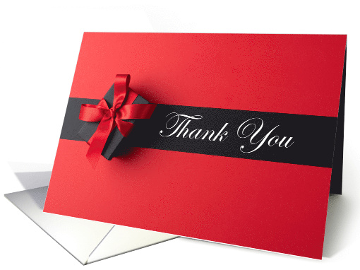 Thank You for the Gift Red and Black card (1894212)
