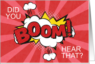 Over the Hill Birthday Funny Comic Book BOOM card
