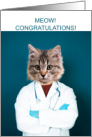 White Coat Veterinary Medicine Cute Kitty card