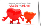 for Daughter from Dad Valentine’s Day Queen of Hearts card