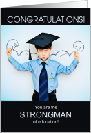 Elementary School Graduation Bodybuilding Theme card