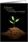 Earth Day Sapling on Black Lao Tzu Quote card
