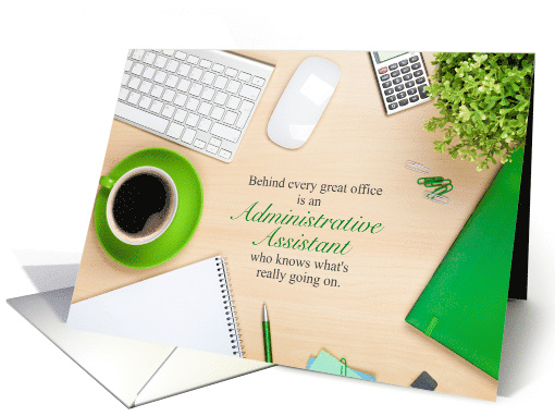 Administrative Professionals Day Desk Office Theme card (1917468)