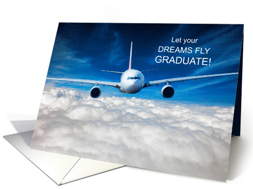 Graduation Congratulations Airplane in  Blue Sky card (1917470)