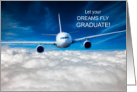 Graduation Congratulations Airplane in Blue Sky card