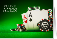 Thank You You’re ACES Poker Casino Theme card