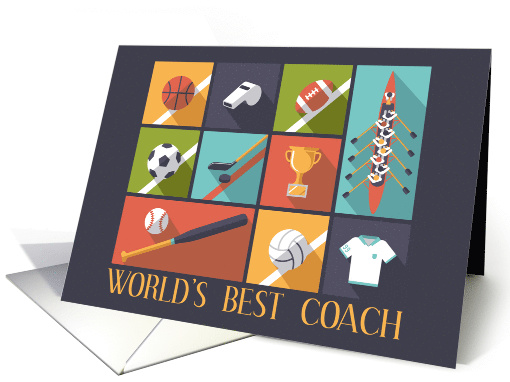 Thank You Coach World's Best Sport Theme card (1927494)