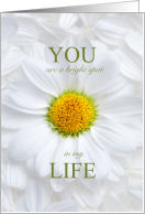 Friend YOU are a Bright Spot in my Life card