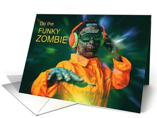 Funky Zombie Halloween Rock'in card (1940172)