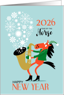 2026 Year of the Horse Chinese New Year Character card
