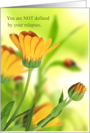 12 Step Recovery Yellow Floral Encouragement card