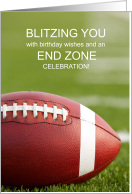 Football Themed Birthday End Zone Celebration card