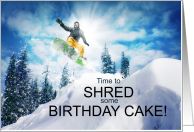 Snowboard Themed Birthday SHRED Some Cake