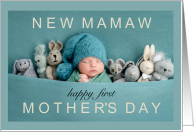 New Mamaw 1st Mother&rsquo;s Day Boy Boy Blue card