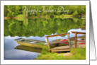 Lake Boat Dock Father’s Day card