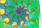 Collections Fractal Swirl Tropical Digital Blank card