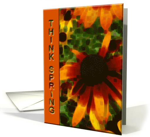 Think Spring Floral card (580400)