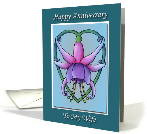 Happy Anniversary to My Wife, Fuchsia card (603329)