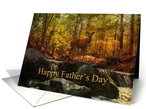 Autumn Forest Deer Father's Day card (802632)