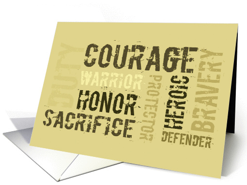 Military Appreciation Sacrifice & Courage card (646042)