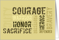 Military Appreciation Sacrifice & Courage card