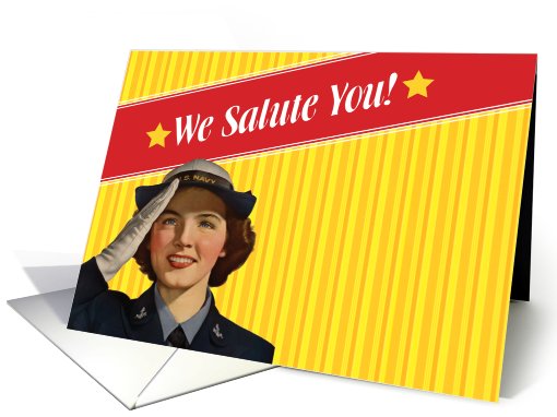 We Salute You Sailor! (Stripes) card (687501)