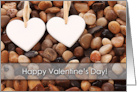 Happy Valentine’s Day Two Hearts Beach Pebbles card