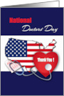 Happy Doctors’ Day USA Patriotic Design card