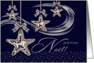 Joyeux Nol . French Christmas Card with Christmas Ornaments card