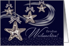 Frohe Weihnachten . German Christmas Card with Christmas Ornaments card