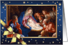 Christmas Greetings for Customers.Adoration of the Shepherds card