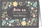 Bridal Shower Invitation. Modern Floral Design with custom name card