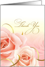 Thank you for being in our Wedding. Romantic Blush Pink Roses card