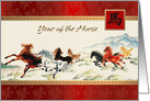 Happy New Year. Chinese Year of the Horse card