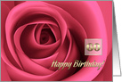 Happy 60th Birthday. Elegant Pink Rose card