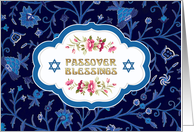 Passover Blessings. Flower Pattern Design card