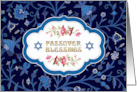 Passover Blessings. Flower Pattern Design card
