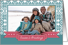 Season’s Greetings. Personalized Christmas Photo Card From Our Home to Yours card