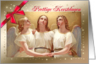 Prettige Kerstdagen. Dutch Christmas Card with Vintage Angels card