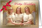 Prettige Kerstdagen. Dutch Christmas Card with Vintage Angels card