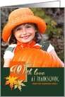 From Our Home To Yours. Thanksgiving Personalized Photo Card